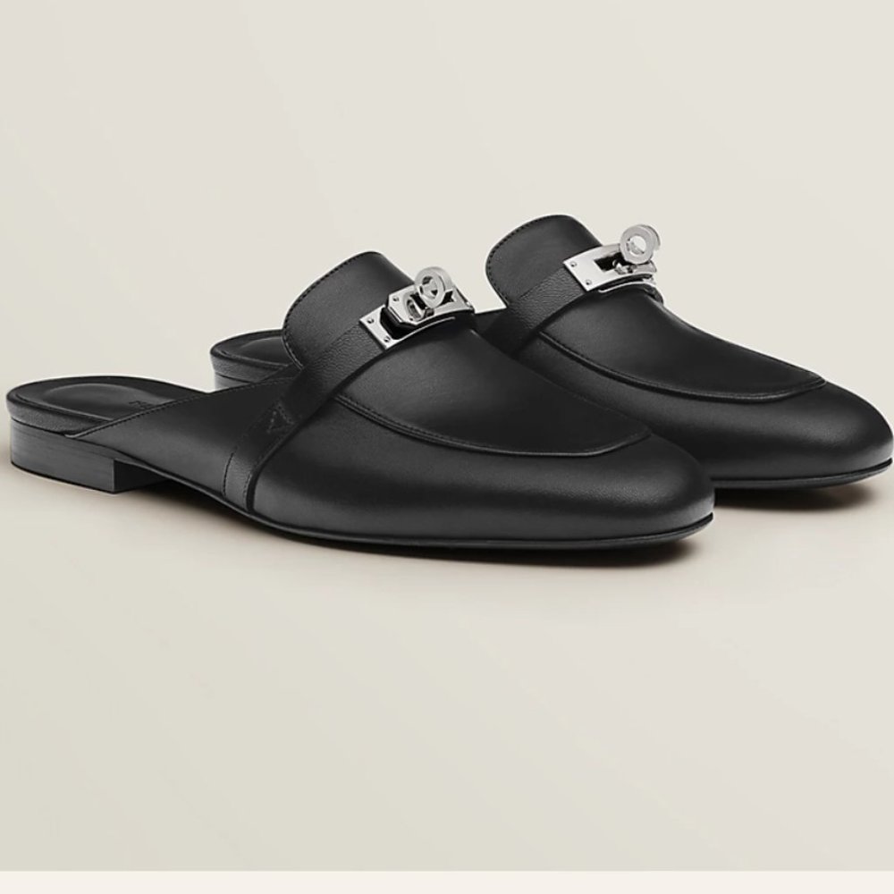 Hermes Oz mule in Black -Size 37-SOLD